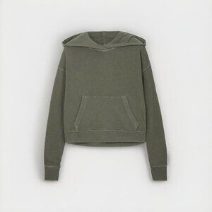 James Peres green cropped hoodie